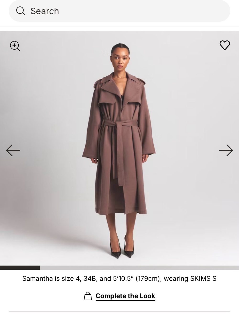 SKIMS BOYFRIEND FLEECE TRENCH COAT
